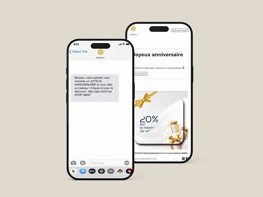 Campagne SMS avec jeux concours sur landing page