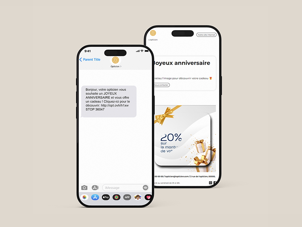Campagne SMS avec jeux concours sur landing page
